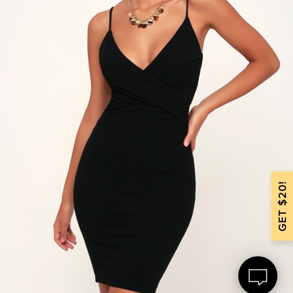 Lulus light my fire black bodycon dress